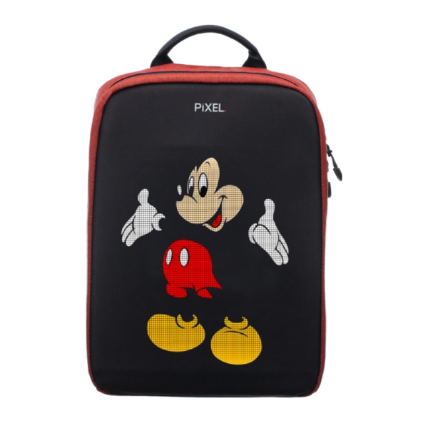 Рюкзак с LED-дисплеем PIXEL PLUS - Red Line (бордовый), BT